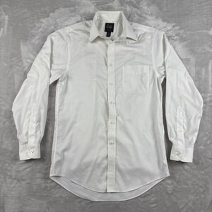 Jos A Bank Shirt Mens 15-32 White Signature Collection Tailored Fit Wrinkle Free